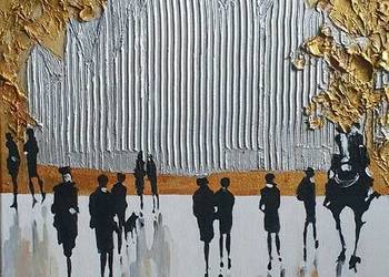 Obraz abstrakcja " Filharmonia w  Szczecinie" 40x50 cm cm