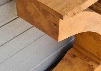 Drewniana Konsola Szafka Styl Art Deco - Szafa Stół Pomocnik Szuflada