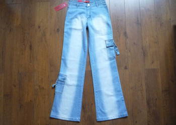 Nowe Sarol 34/XS Spodnie jeansowe rozszerzane dzwony