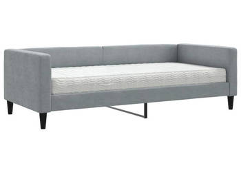 Sofa z materacem do spania jasnoszara tkanina 90x200 cm WM-3196560