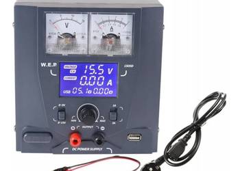 Zasilacz labolatoryjny WEP 1505D DC 0-15V 5A USB