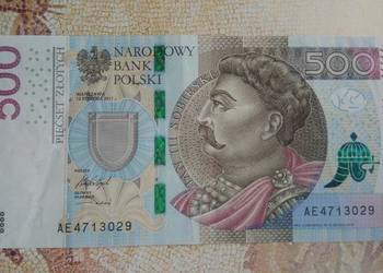 Banknoty 500pln  serii AA i AB Banknoty 500pln  serii AA i AB