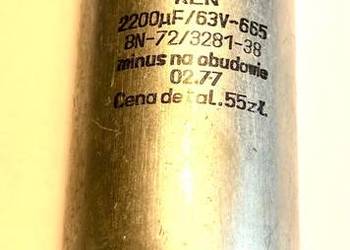 Kondensator ELWA 2200 mikro farad / 70V