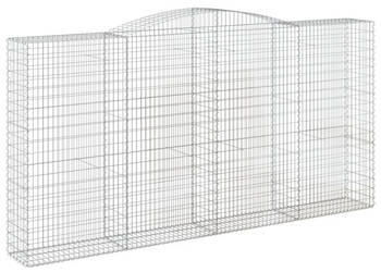 Kosze gabionowe 2 szt 400x50x200/220 cm galwanizowane żelazo WM-3147061