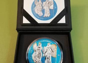 Moneta Columbia & Germania 2019 ALLEGORIES Space Blue 1oz