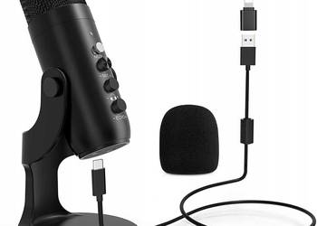 Mikrofon USB pojemnościowy,telefonu Adapter mikrofony gier do komputera PC