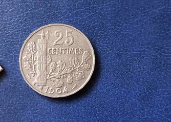 Stare monety 25 centym 1904 Francja