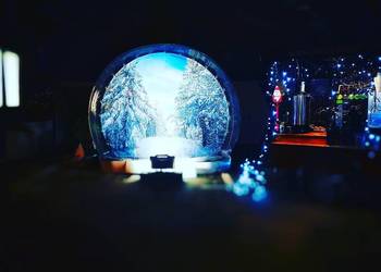 Bubble tent wynajem kula śnieżna atrakcje świąteczne zimowe
