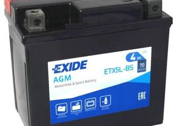 Akumulator motocyklowy EXIDE ETX5L-BS YTX5L-BS 12V 4Ah 70A E