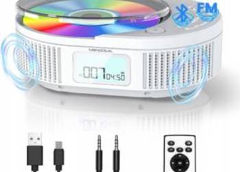 Monodeal odtwarzacz CD Bluetooth i radio FM 2 w 1 Biały