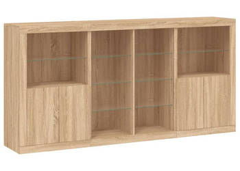 Szafka z oświetleniem LED dąb sonoma 202x37x100 cm WM-3209186