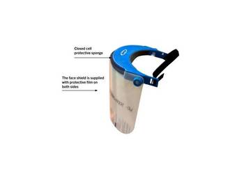 Regulowana osłona twarzy z przezroczystego poliwęglanu 08840MED