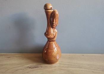 Stara butelka figurka karafka ceramika design PRL 1960