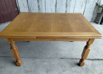 stół bukowy  prostokątny , rozkładany / 498