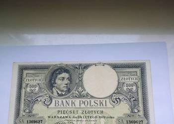 Polska banknot 500 zł 1919 rok Kosciuszko