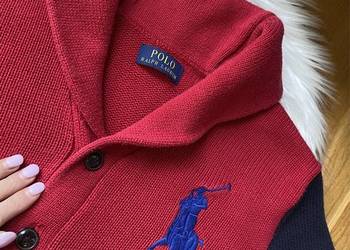 Sweter męski kardigan w stylu Vintage Ralph Lauren