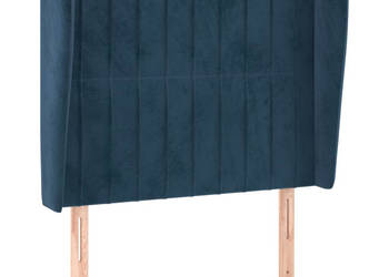 Zagłówek uszak ciemnoniebieski 83x23x118/128 cm aksamit WM-3118228