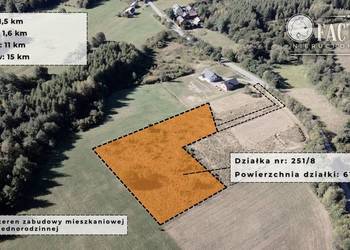 Łosie działka budowlana 61,67 a 1192S