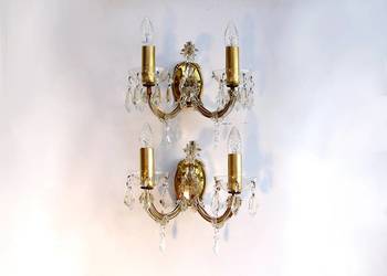 ~* 2 kinkiety * mosiądz kryształki *~