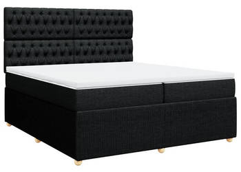Łóżko z Materacem Kontynentalne Czarne Do Sypialni 200x200 cm WM-3292172