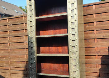 Regał kolonialny ręcznie wykonany drewno metal unikat PROMOCJA