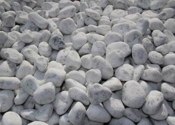 Otoczak Carrara biały włoski otoczak kamyczki ozdobne