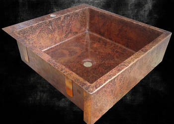 Zlew miedziany copper sink
