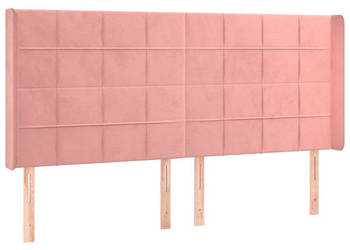 Zagłówek uszak różowy 203x16x118/128 cm aksamit WM-3119651