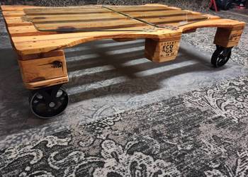 Stolik olejowany z palety DIY