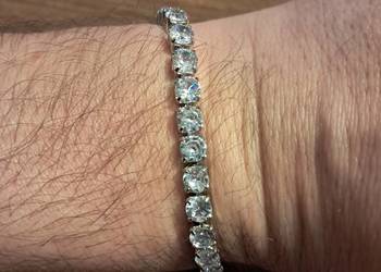 nowa bransoletka z cyrkoniami długość 18 cm