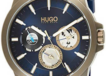 Hugo Boss zegarek męski 1530130 kwarcowy z wieloma tarczami Niebieski/Złoty