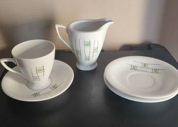 filiżanka, spodeczki i mlecznik porcelana Karolina New Look