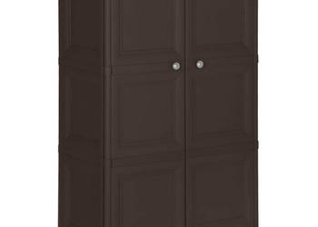 Szafka plastikowa 79x43x125 cm wygląd drewna brązowa WM-340594