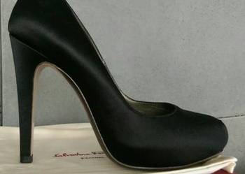 Salvatore Ferragamo NOWE czarne wieczorowe r.37