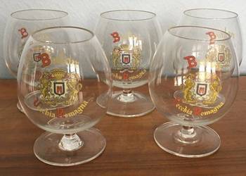 Vintage! 5 kieliszków do brandy marki BUTON – Vecchia Romania.