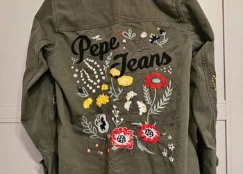 Kurtka parka katana Pepe Jeans Adai r. S/M haftowane kwiaty