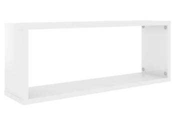 Półki ścienne kostki 2 szt. wysoki połysk białe 60x15x23 cm WM-807151