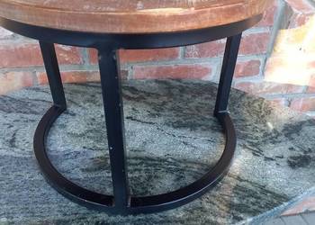 Stolik kawowy Loft lite drewno Kwietnik Stojak na kwiatek (741)