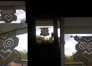 SOWA -ozdoba okna,makatka ,obrazek,podkładka ltp