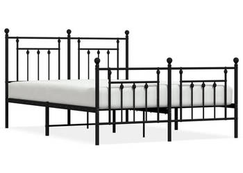 Łóżko Metalowe Czarne Rama Łóżka Ze Stelażem 140x200cm WM-353556