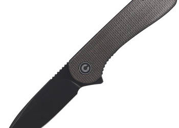 Nóż składany CIVIVI Elementum Flipper Green Micarta, Black Stonewashed (C9…
