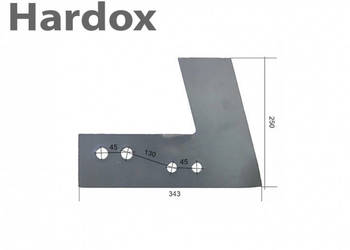 Krój płozowy HARDOX 073089/L części do pługa KVERNELAND