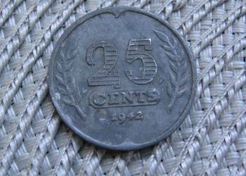 Holandia 25 Cent 1942r - Cynk