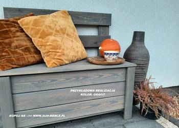 Ławka z Pojemnikiem drewniana 90x50x50 KOLOR