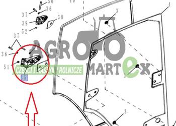 191206A3, 87773440, 191206A2 ZAWIAS DRZWI KABINY CNH