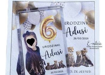 Magnes ze zdjęciem jako podziękowanie dla gości z okazji urodzin MAGNESY