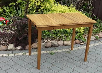 Solidny stół ogrodowy DREWNO FSC – Składany – 100x60 cm – Stan Idealny!