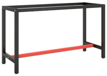 Rama do stołu roboczego czerwono-czarna 140x50x79 cm metal WM-151451