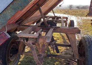 Przyczepa dwuosiowa wywrotka kiper mikrociągnik traktorek SAM papaj
