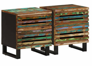 Szafka nocna 2 szt 40x34x46 cm lite drewno odzyskane WM-377435